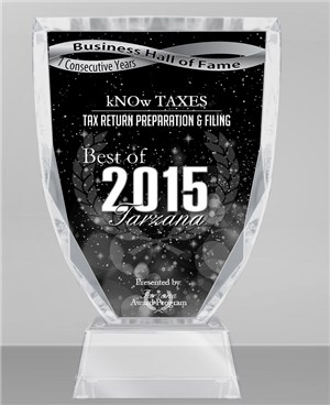 2015 Best of Tarzana Award in the Tax Return Preparation & Filing category by the Tarzana Award Winner